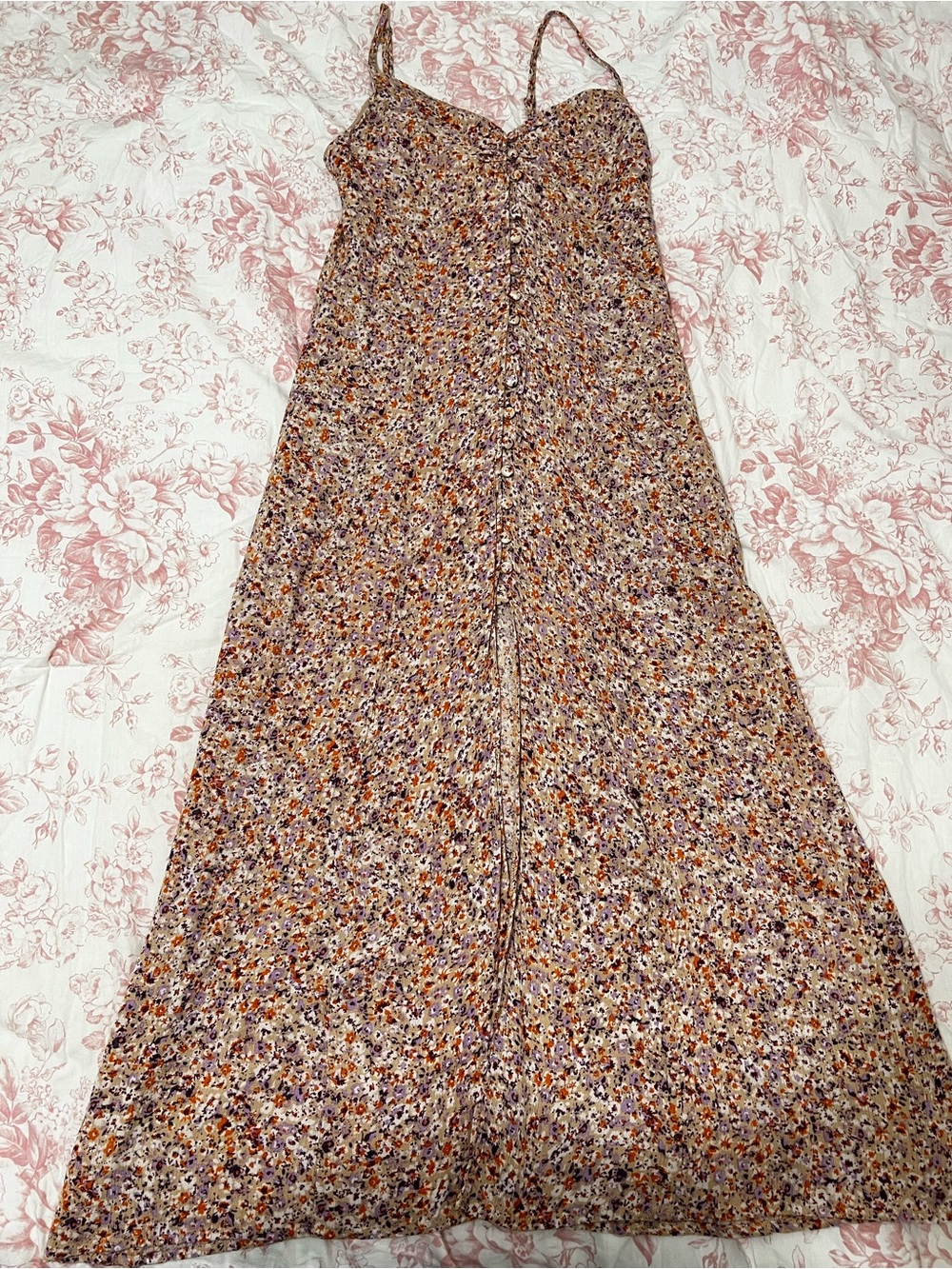 Floral Print Spaghetti Strap Maxi Skirt in Multi-Color